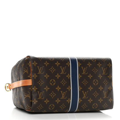 Louis Vuitton Monogram My LV Heritage Speedy Bandouliere 30 Blue Marine Gris 4 of 12