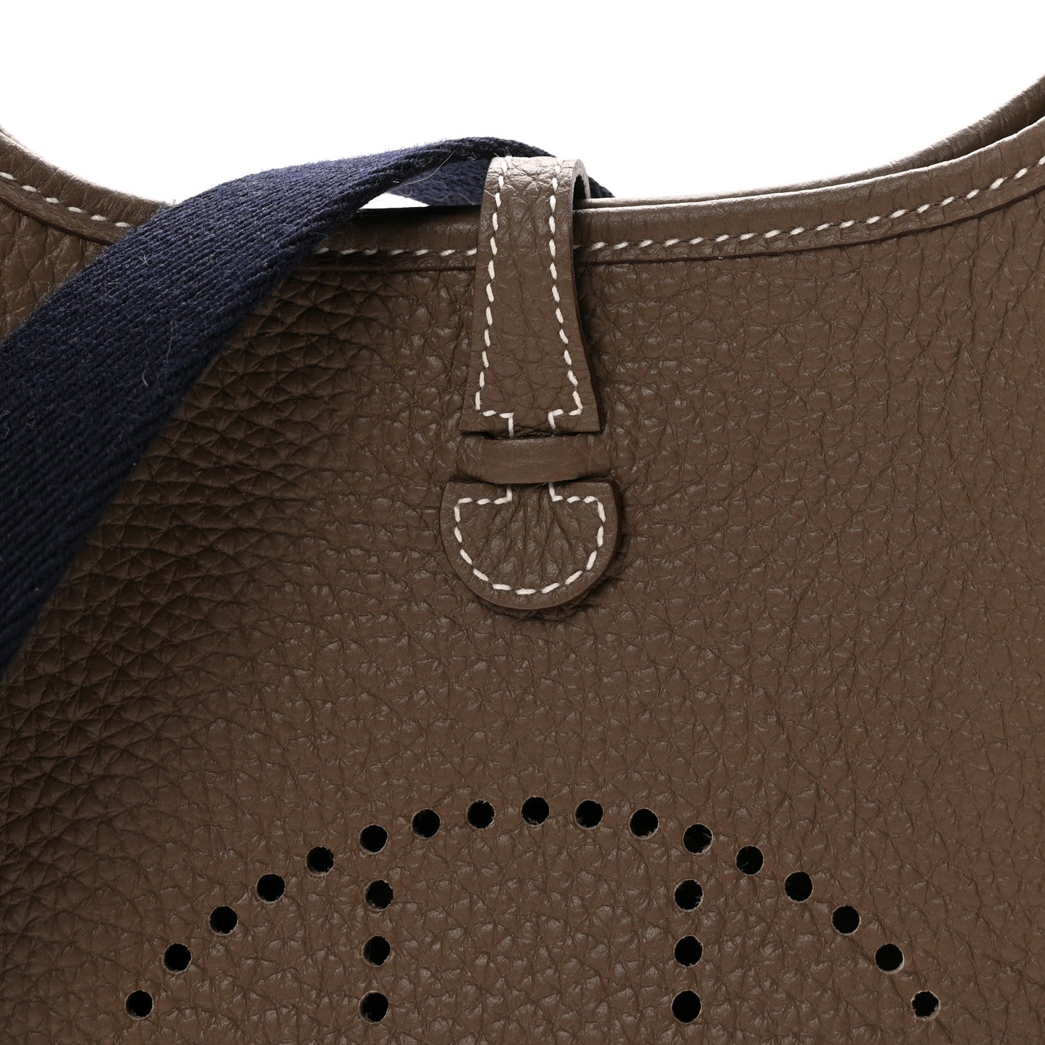 Hermes Taurillon Clemence Amazone Evelyne TPM Etoupe Bleu Indigo 6 of 8