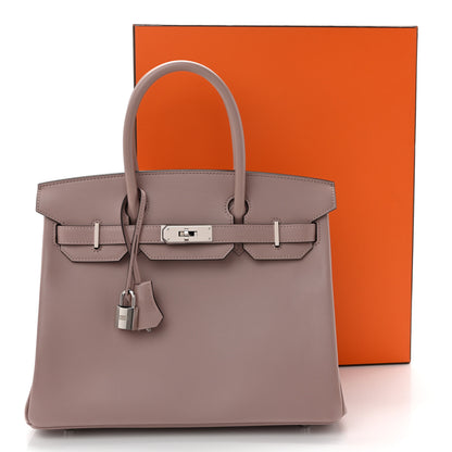Hermes Veau Tadelakt Birkin 30 Glycine 23 of 24