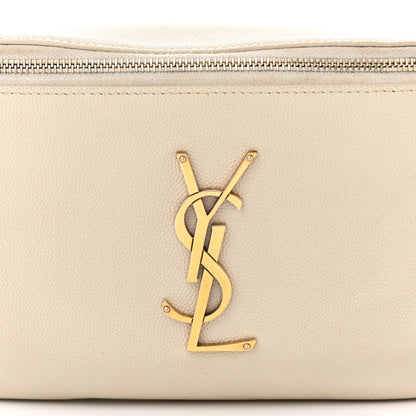 Saint Laurent Grain De Poudre Monogram Belt Bag Blanc Vintage 8 of 12