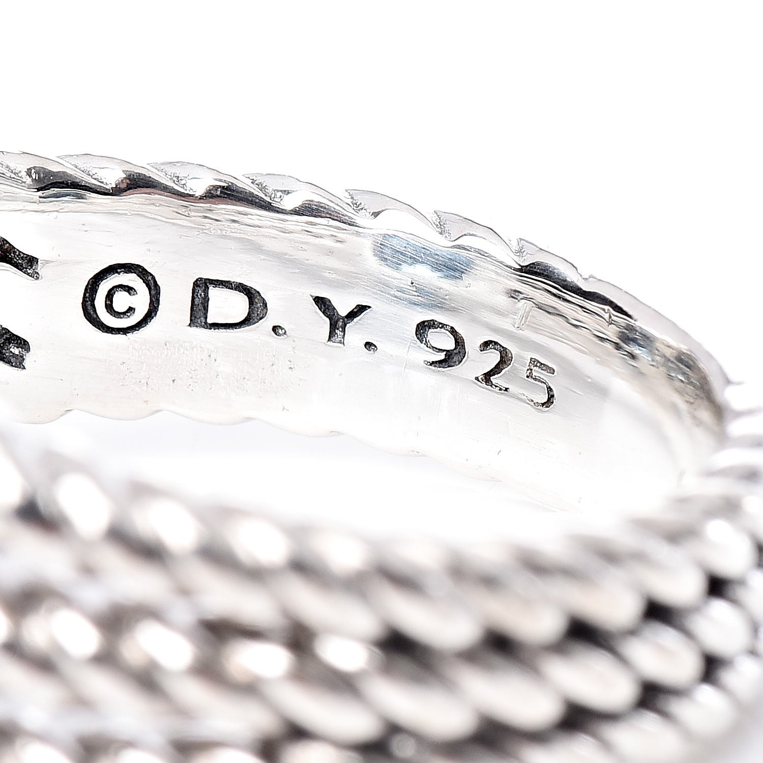 David Yurman Sterling Silver Diamond Hampton Blue Topaz 10mm Petite Wheaton Ring 50 5.5 5 of 5