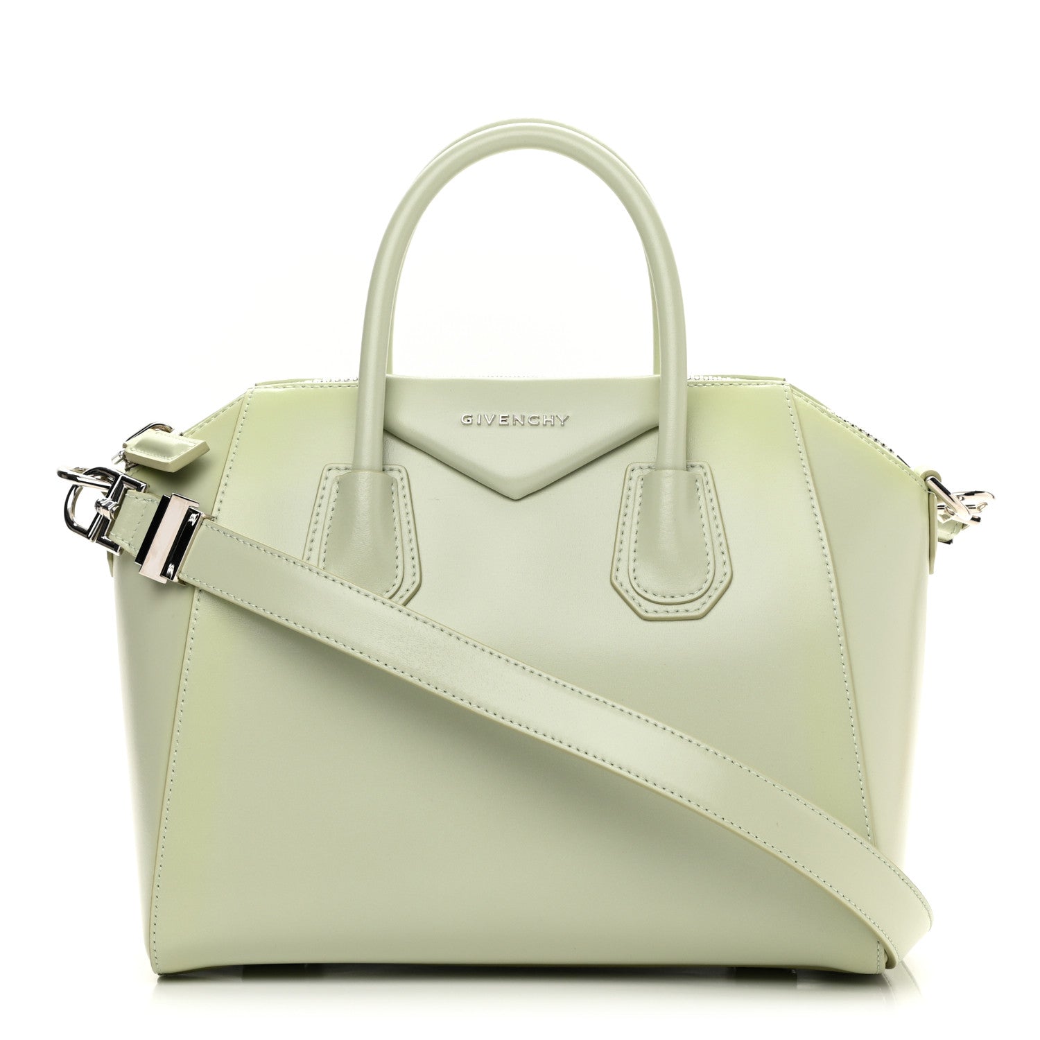 Givenchy Shiny Lord Calfskin Small Antigona Aqua Green 1 of 10