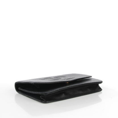 Chanel Caviar Timeless CC Wallet On Chain WOC Black 5 of 10