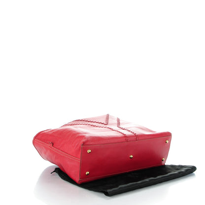 Saint Laurent Patent Lambskin Medium Neo Double Reversible Tote Beige Red 6 of 14