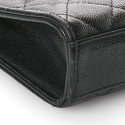 Chanel Caviar Quilted Classic Phone Holder Black 10 of 13