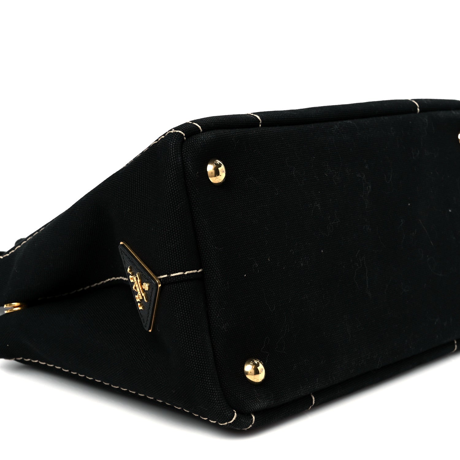 Prada Canapa Small Logo Tote Black Talco 12 of 13
