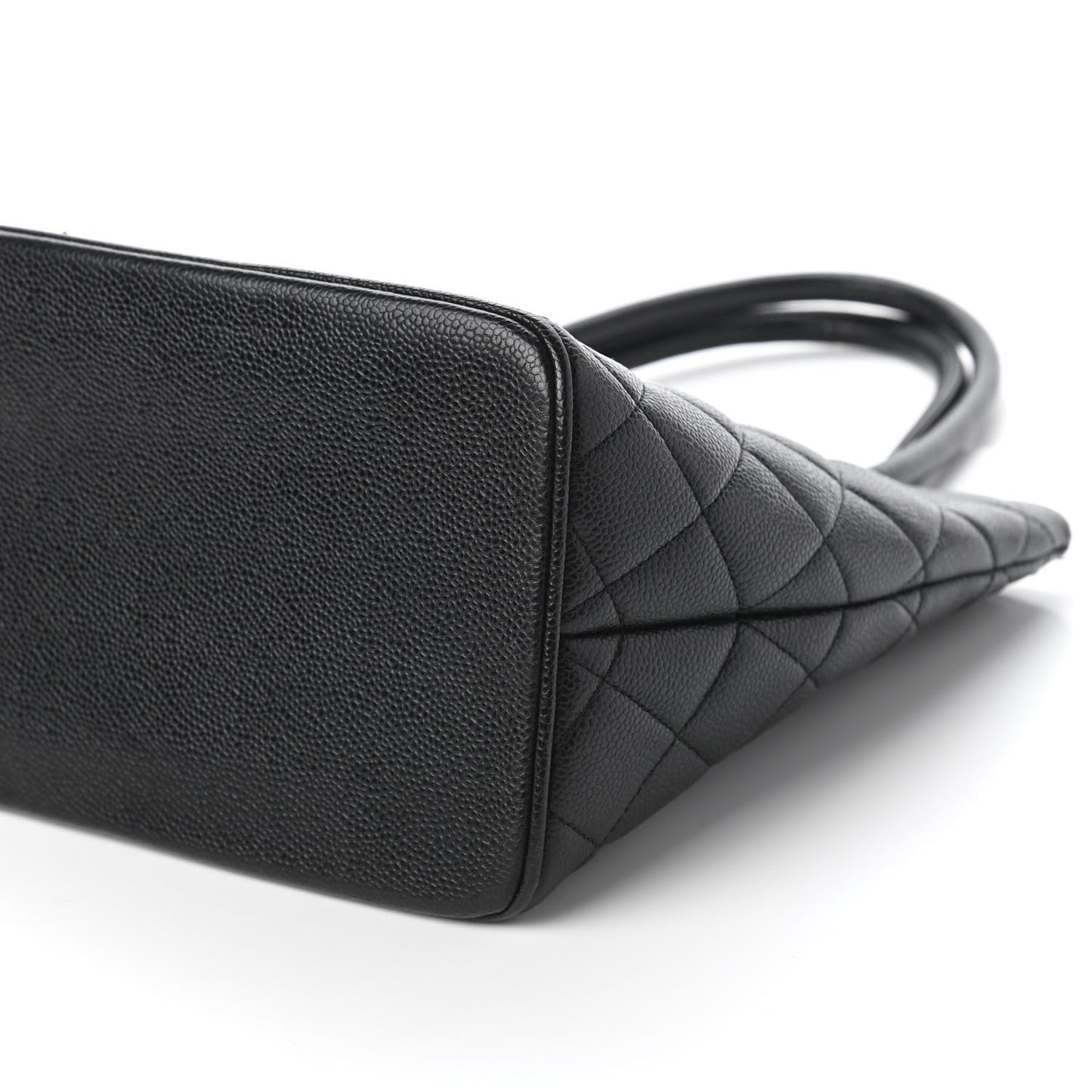 Caviar Quilted Medallion Tote Black