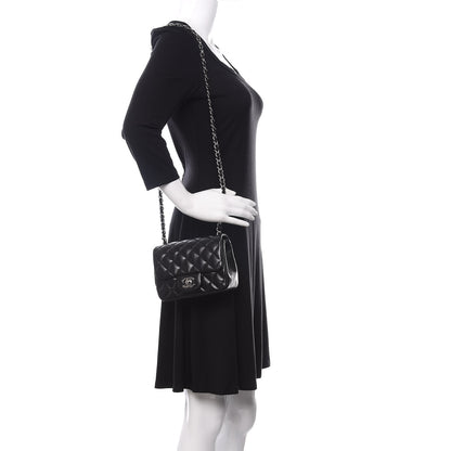 Chanel Lambskin Quilted Mini Square Flap Black 2 of 13