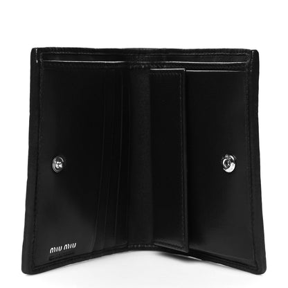 Miu Miu Nappa Woven Bifold Wallet Black 5 of 8