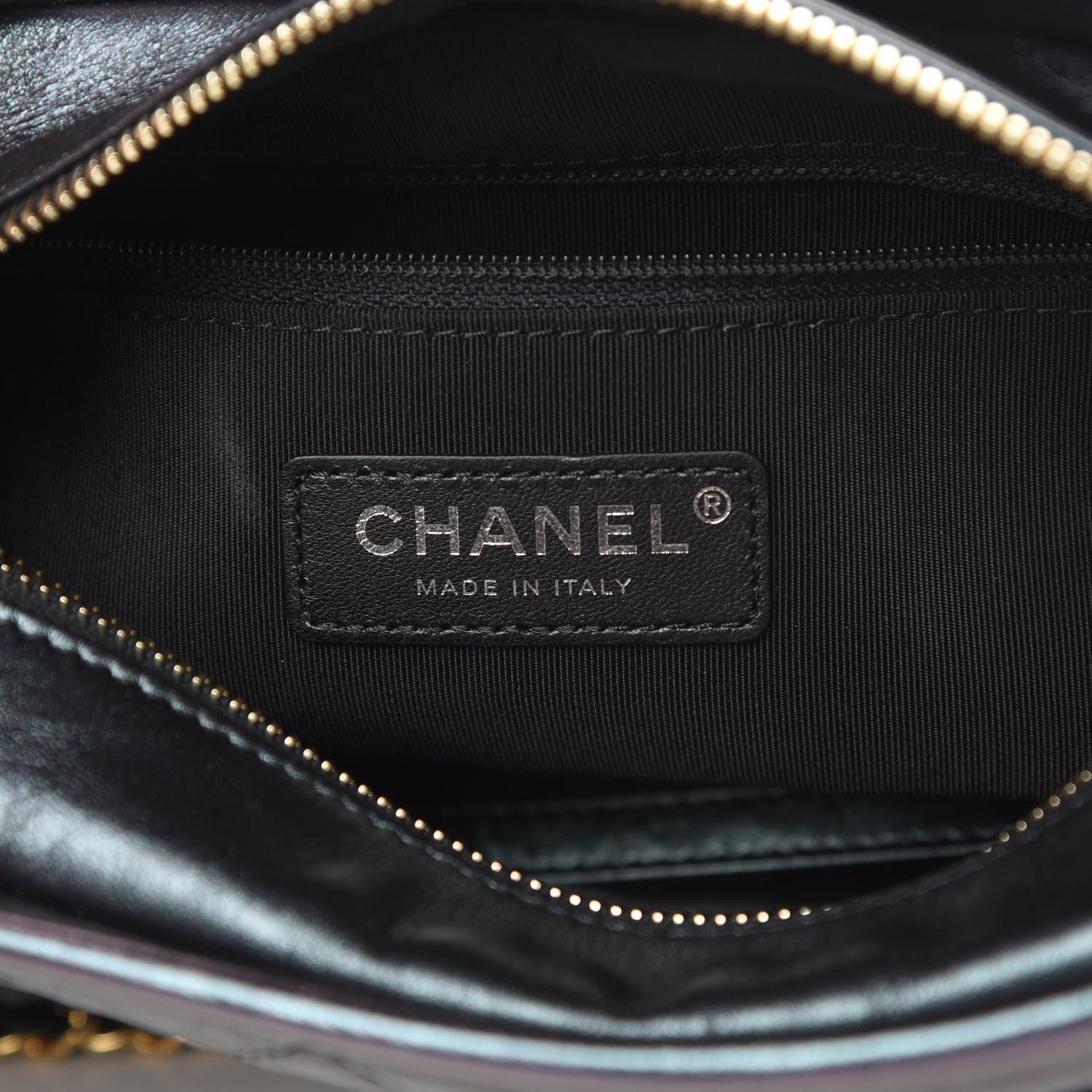 Chanel Iridescent Aged Calfskin Quilted Small Gabrielle Hobo Black 6 of 11