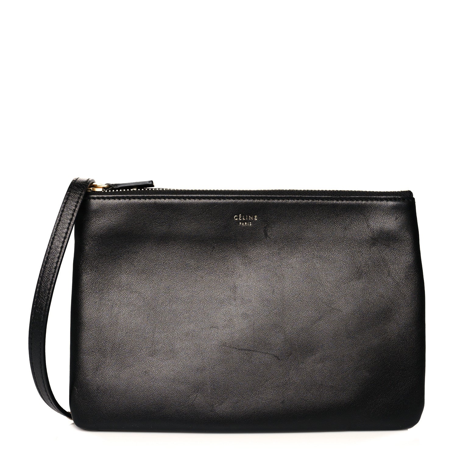 Celine Lambskin Small Trio Crossbody Bag Black 1 of 11