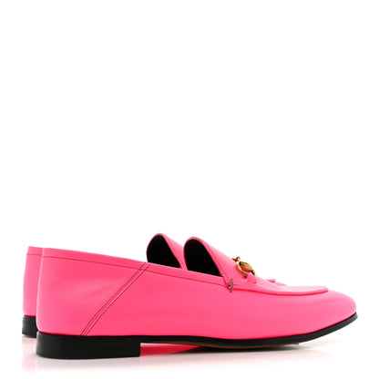 Gucci Apollo Fluo Calfskin Malaga Kid Womens Brixton Horsebit Loafers 38 Fuxia Fluo 4 of 9