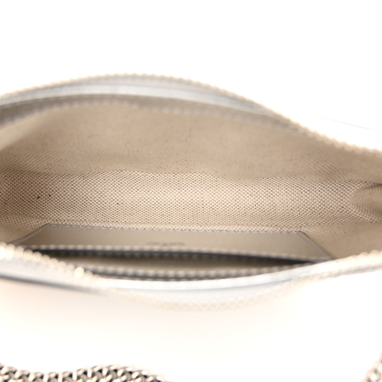 Gucci GG Supreme Monogram Lame Textured Dollar Calfskin Mini Ophidia Chain Bag Beige Ebony Silver 5 of 10