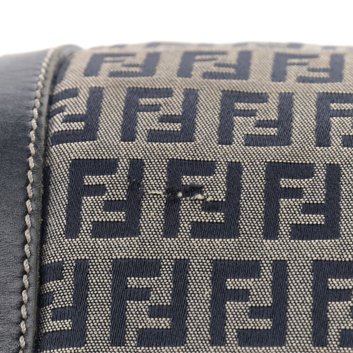 Fendi Zucchino Mini Boston Satchel Navy 11 of 11