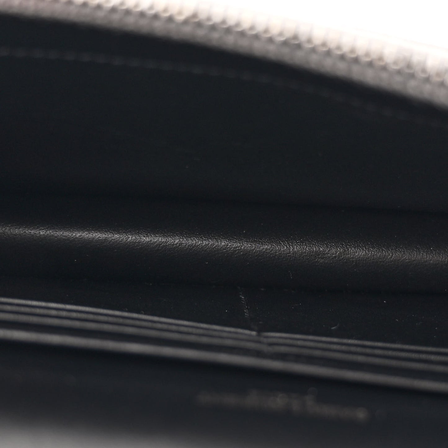 Metallic Smooth Calfskin Classic Monogram Kate Tassel Chain Wallet Grey