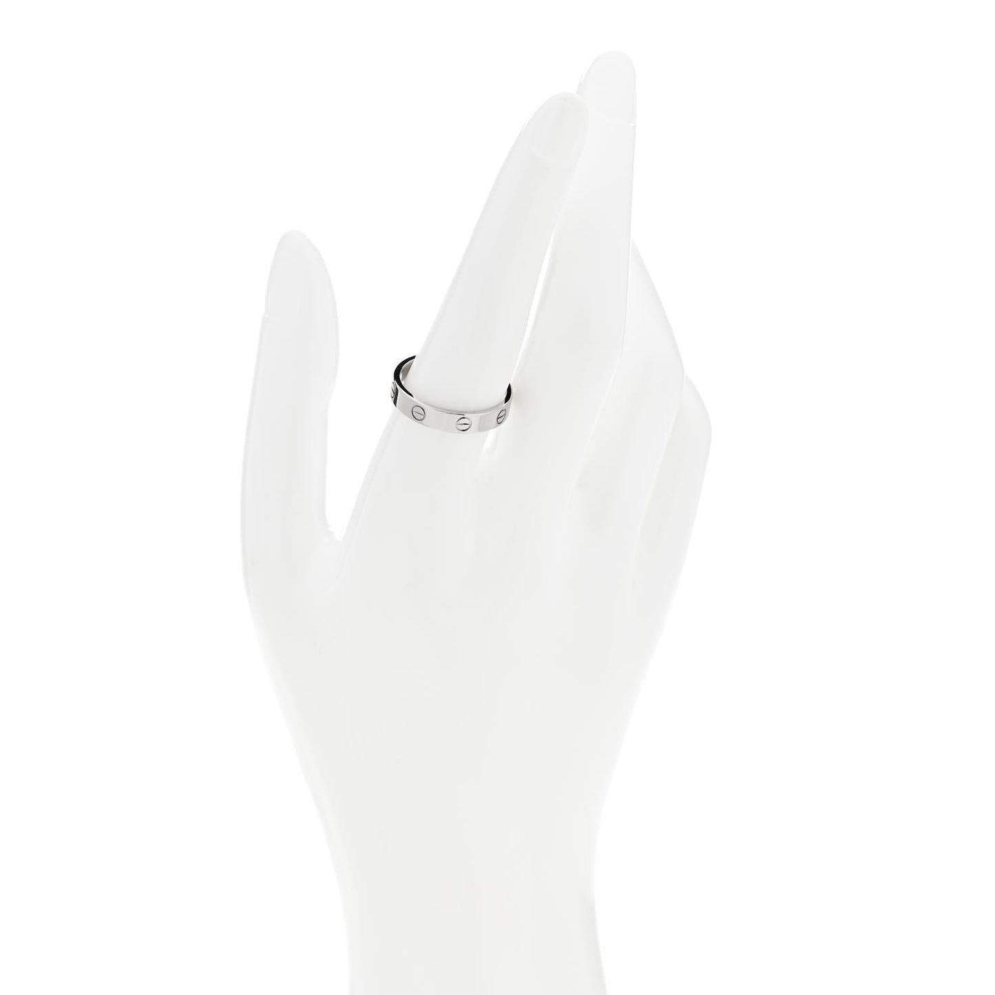 18K White Gold 3.5mm LOVE Wedding Band Ring 58 8.25