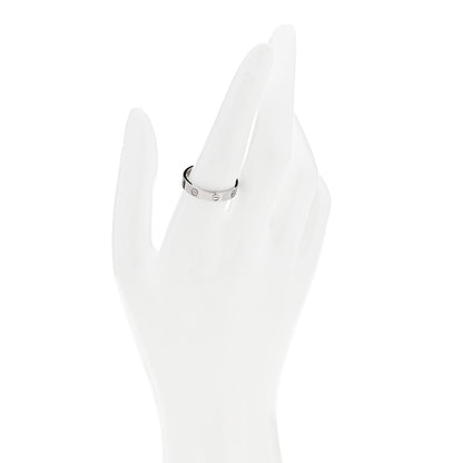 Cartier 18K White Gold 3.5mm LOVE Wedding Band Ring 58 8.25 2 of 5