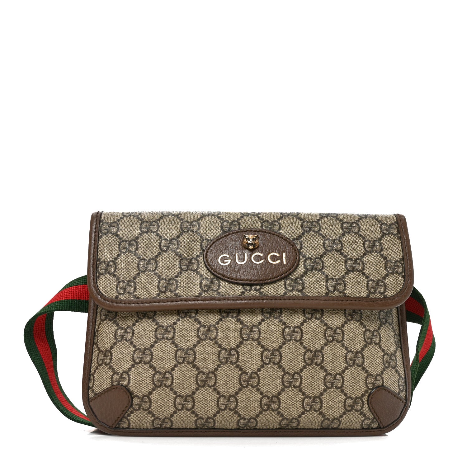 Gucci GG Supreme Monogram Neo Vintage Web Belt Bag Brown 1 of 10
