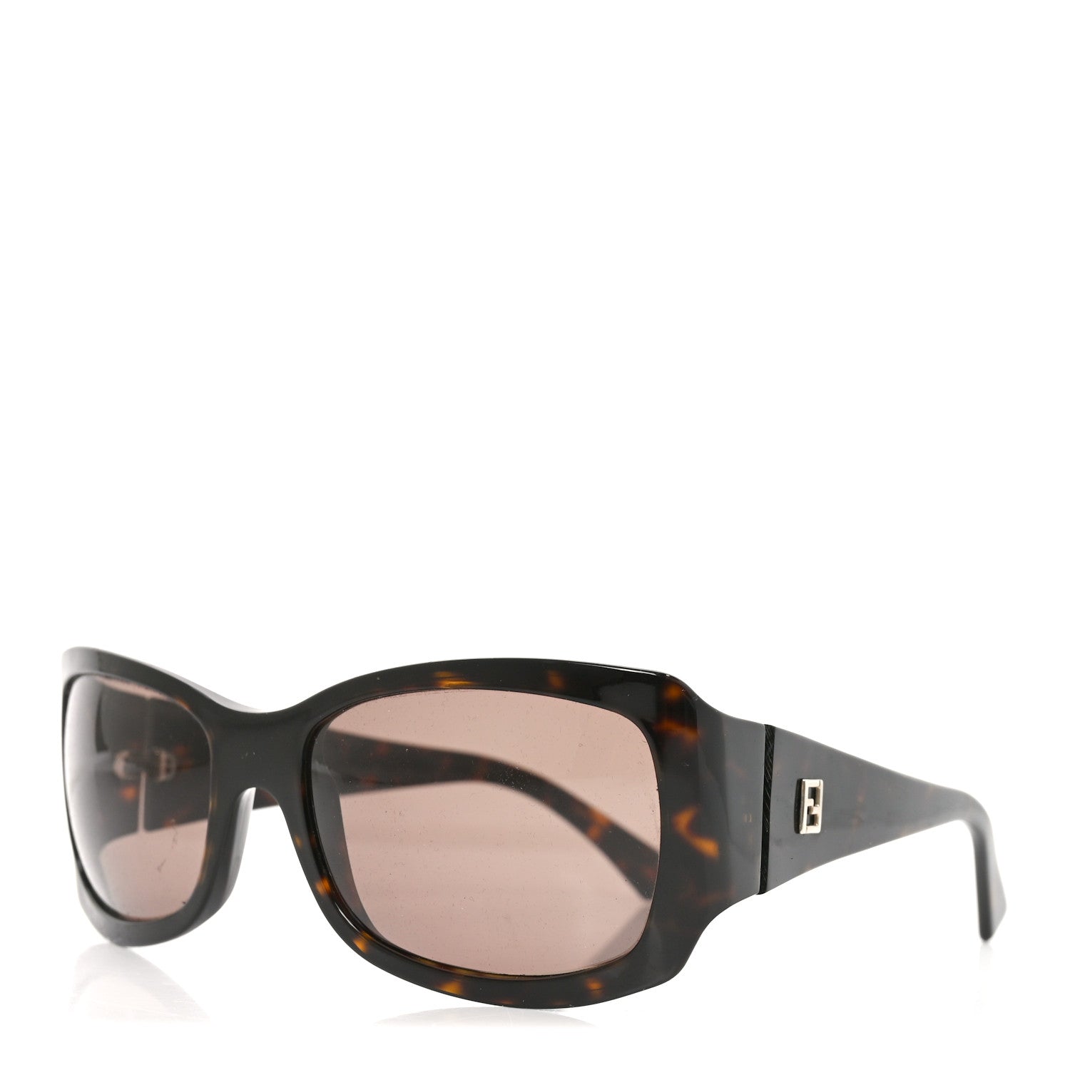 Fendi Acetate Rectangular Sunglasses FS296 Havana 1 of 6