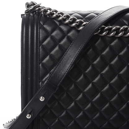 Chanel Calfskin Quilted Large Boy Flap Black 13 of 13