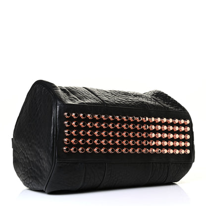 Alexander Wang Pebbled Lambskin Rocco Black Rose Gold Hardware 3 of 5