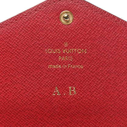 Louis Vuitton Damier Ebene Josephine Wallet Red 6 of 7