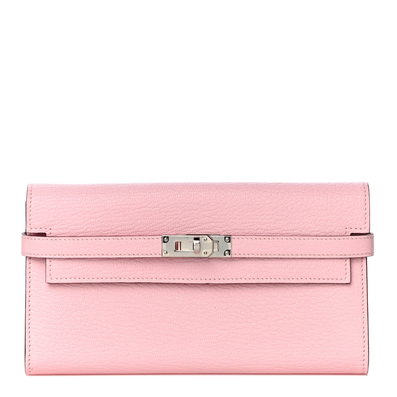 Hermes Chevre Mysore Kelly Longue Wallet Rose Sakura 1 of 12