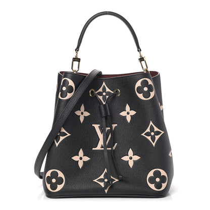 Louis Vuitton Empreinte Monogram Giant Neonoe MM Black Beige 2 of 6