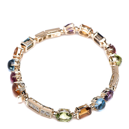 Bulgari 18K Yellow Gold Peridot Citrine Topaz Amethyst Tourmaline Iolite Allegra Bracelet 1 of 6