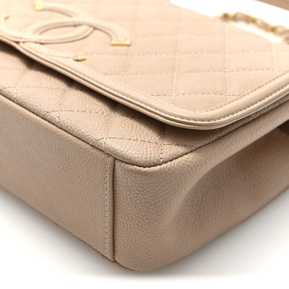 Chanel Caviar Quilted Medium CC Filigree Flap Beige 10 of 10