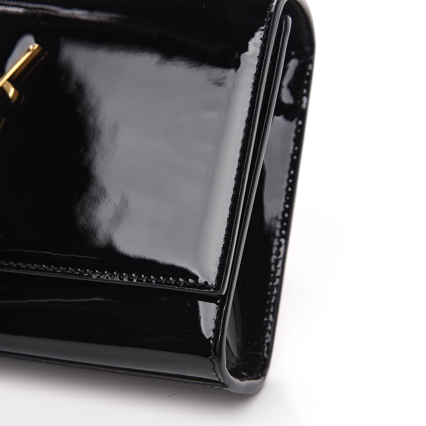 Patent Small Monogram Kate Satchel Black