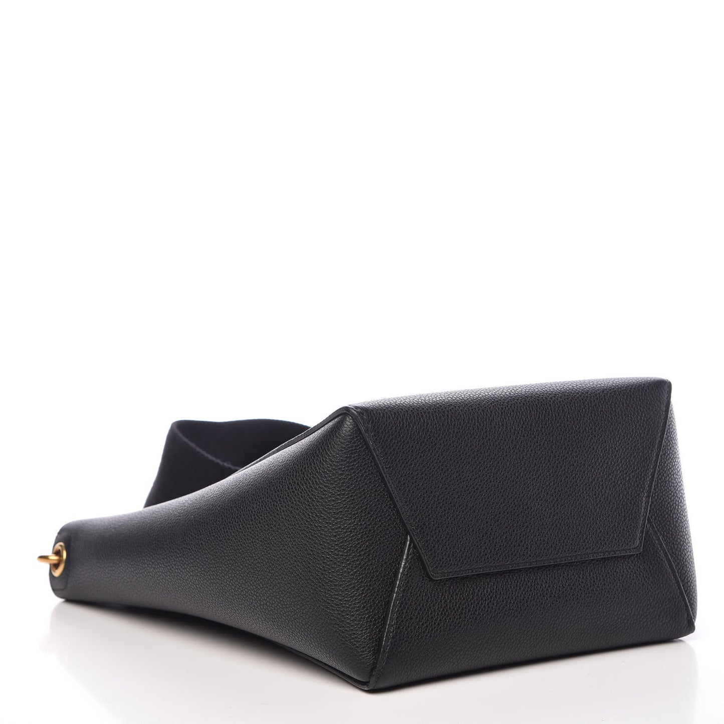 Soft Grained Calfskin Small Sangle Bucket Bag Black