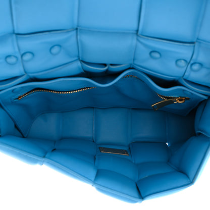 Bottega Veneta Lambskin Maxi Intreccio Padded Chain Cassette Crossbody Bag Swimming Pool 5 of 9