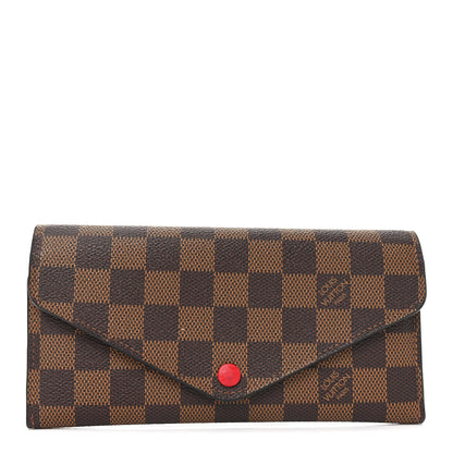 Louis Vuitton Damier Ebene Josephine Wallet Red 1 of 6