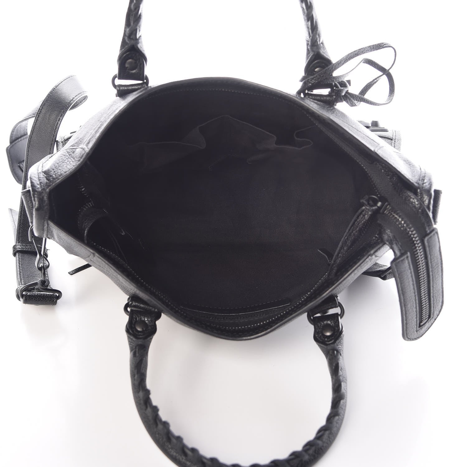 Balenciaga Chevre Black Metallic Edge Hardware S City Black 5 of 8