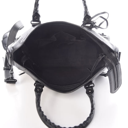 Balenciaga Chevre Black Metallic Edge Hardware S City Black 5 of 8