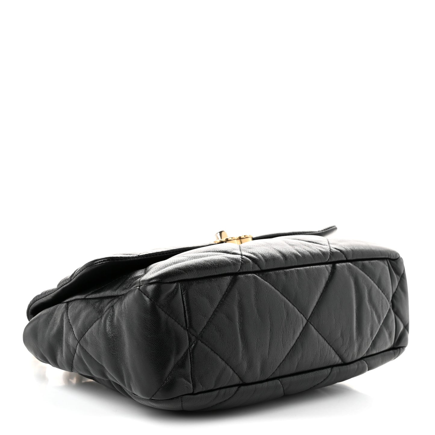 Lambskin Quilted Large Chanel 19 Flap Black