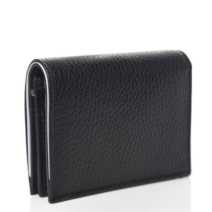 Gucci Pebbled Calfskin GG Marmont Card Case Black 3 of 8
