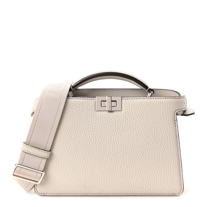 Fendi Cuoio Romano Vitello Cover Bi-Color Peekaboo I See U X Cross Satchel Ghiaia Oliva 1 of 9