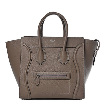 Celine Drummed Calfskin Mini Luggage Souris 1 of 10