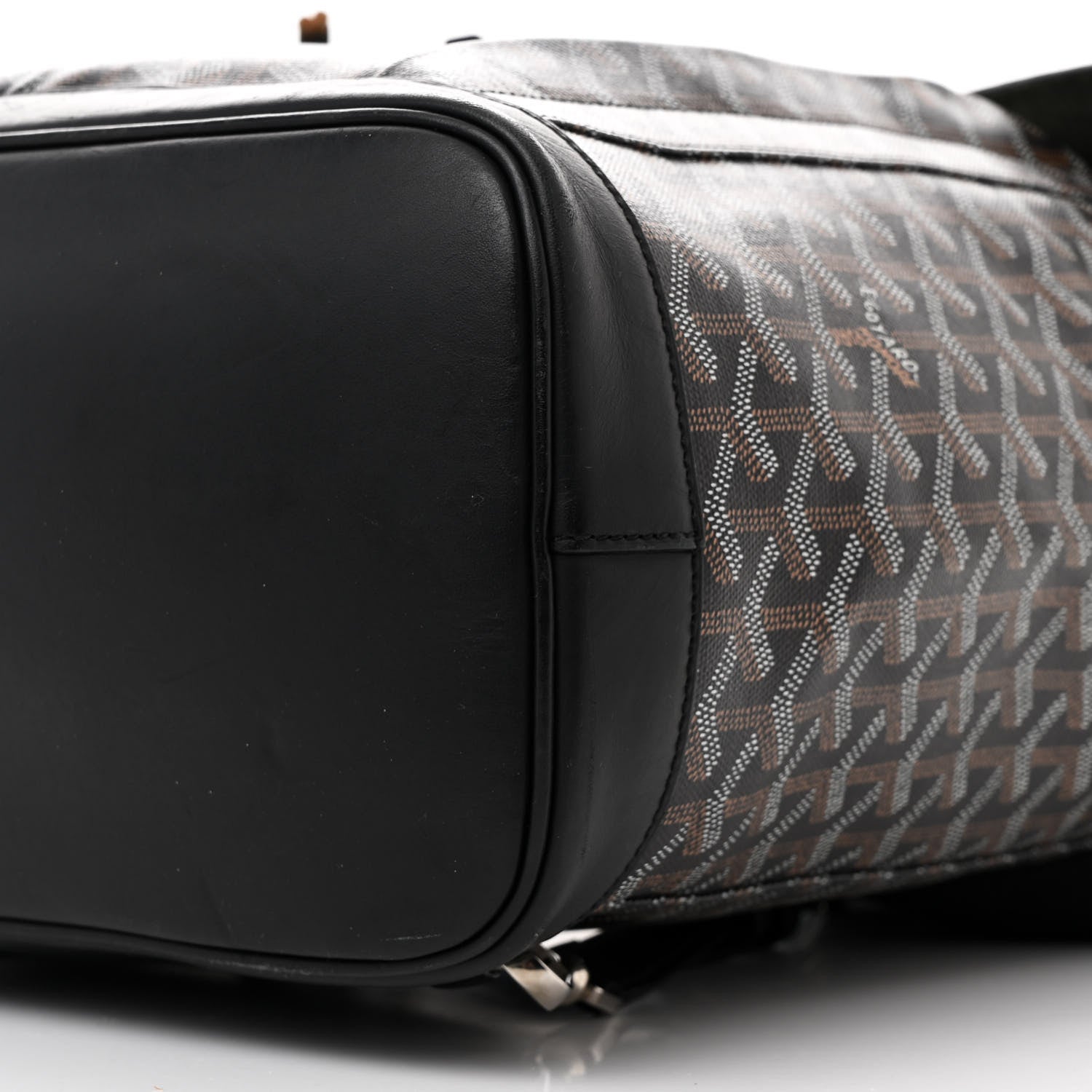 Goyard Goyardine Calfskin Alpin MM Backpack Black 9 of 11