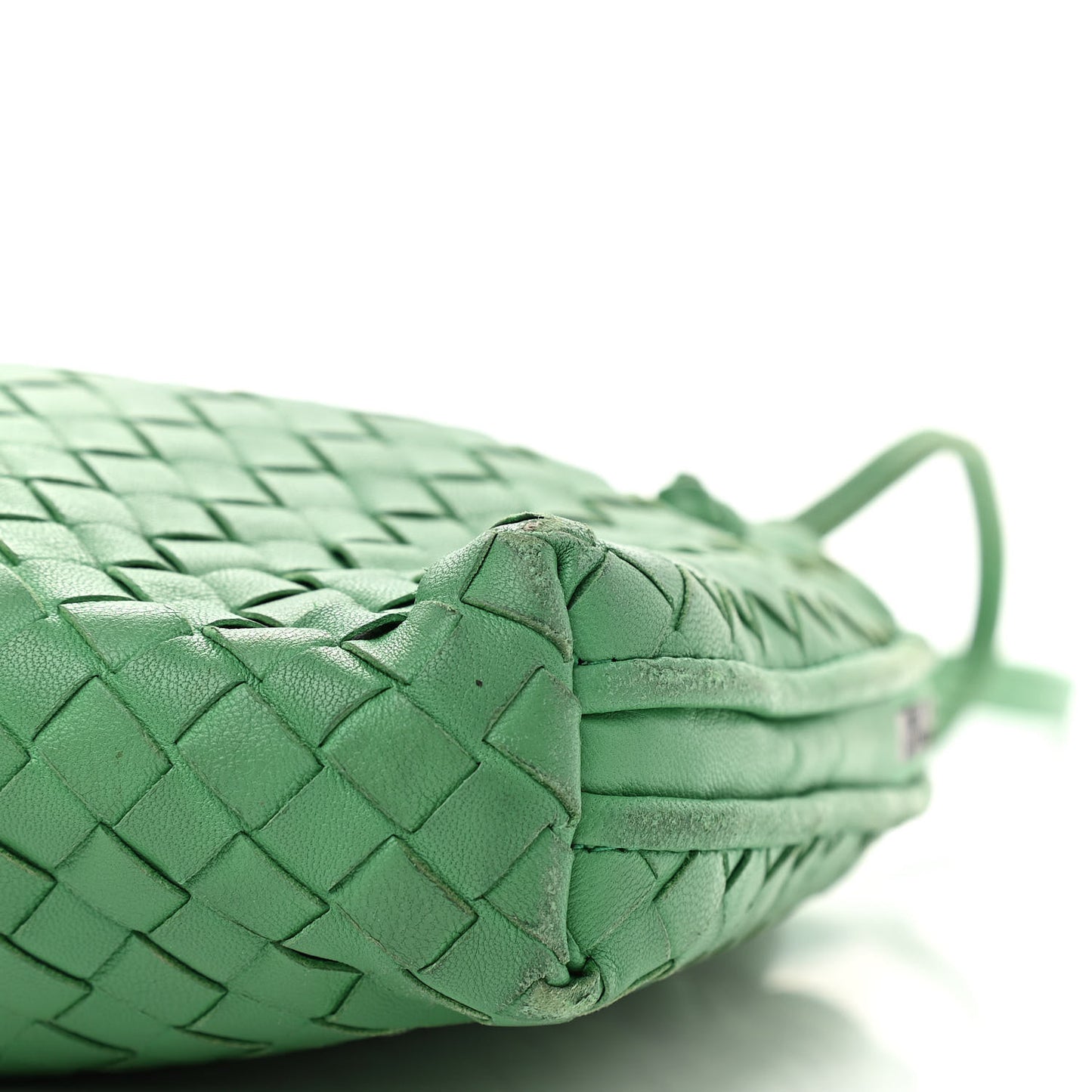 Nappa Intrecciato Nodini Crossbody Messenger Green