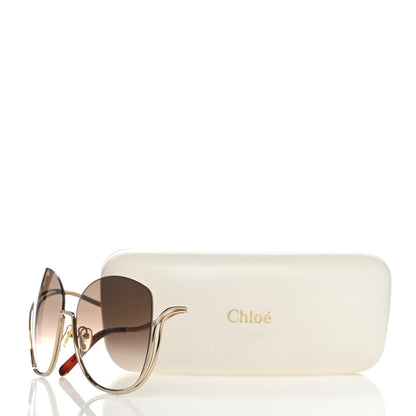 Chloe Oversized Round Milla Sunglasses CE125S Gold Havana 7 of 7