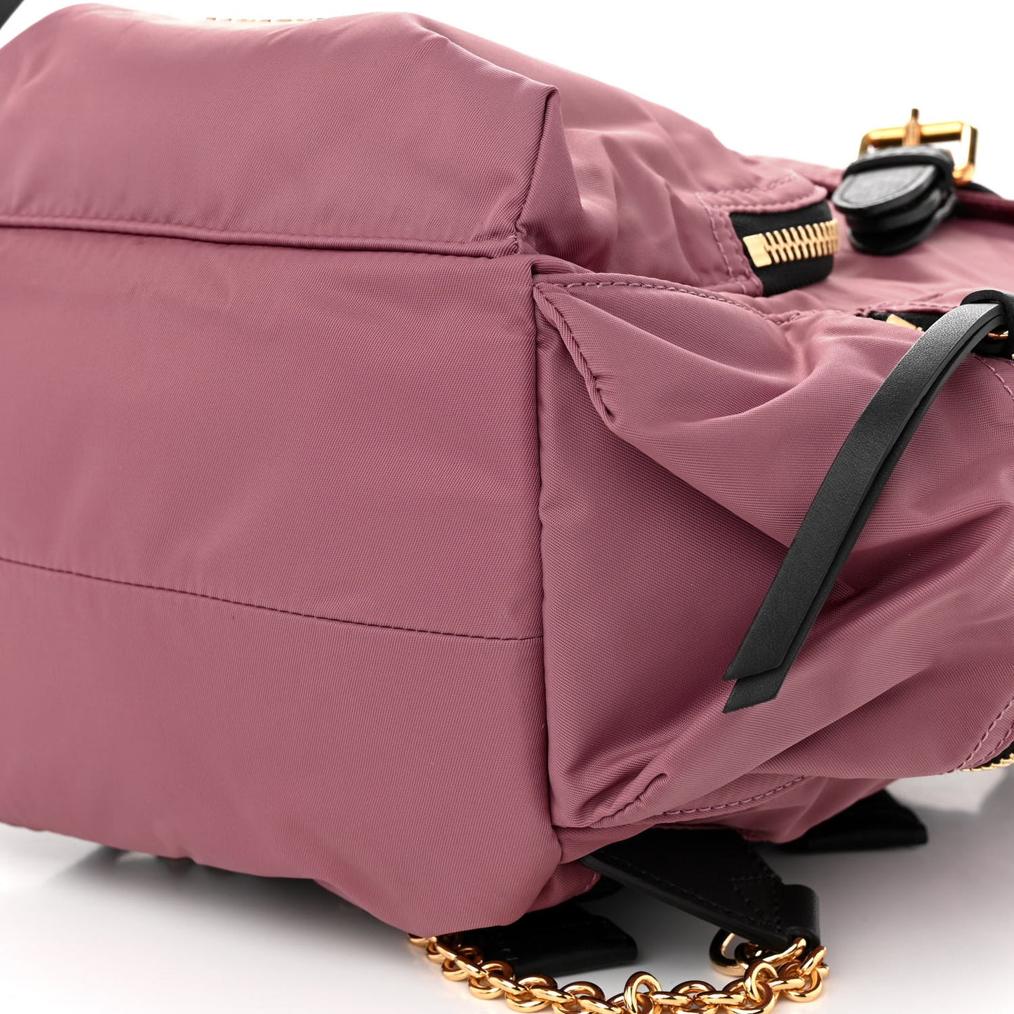 Nylon Medium Rucksack Backpack Mauve Pink