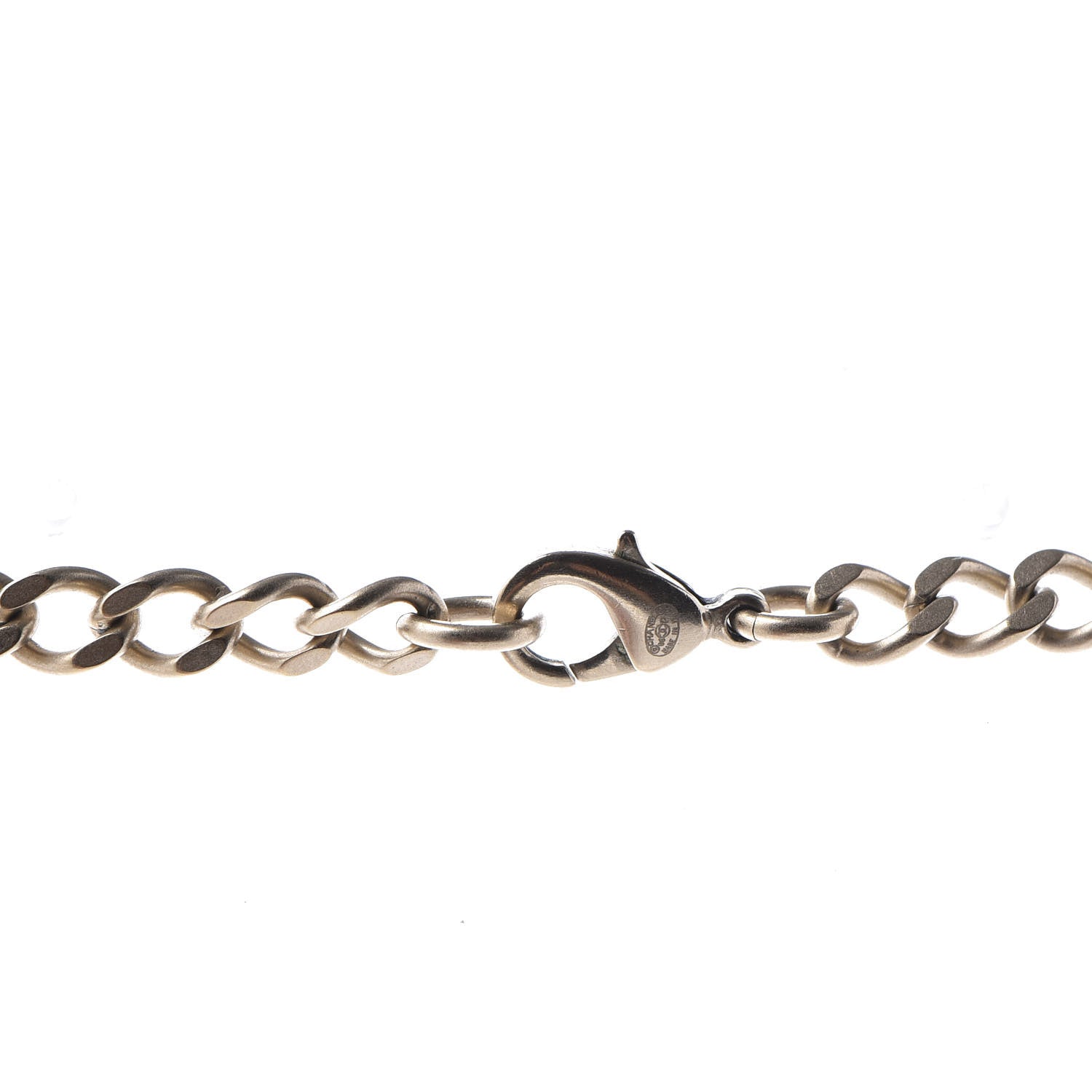 Chanel Enamel CC Heart Charm Necklace Light Gold 5 of 5