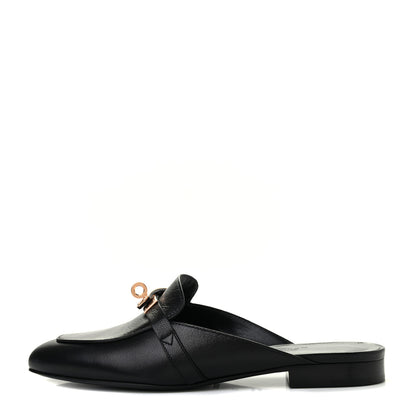 Hermes Goatskin Oz Mules 37 Black 1 of 9