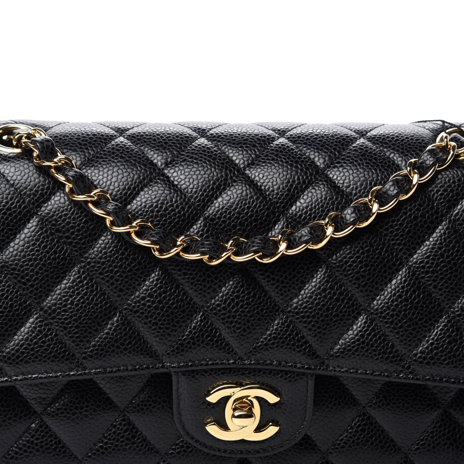 Chanel Caviar Quilted Medium Double Flap Black 10 of 11