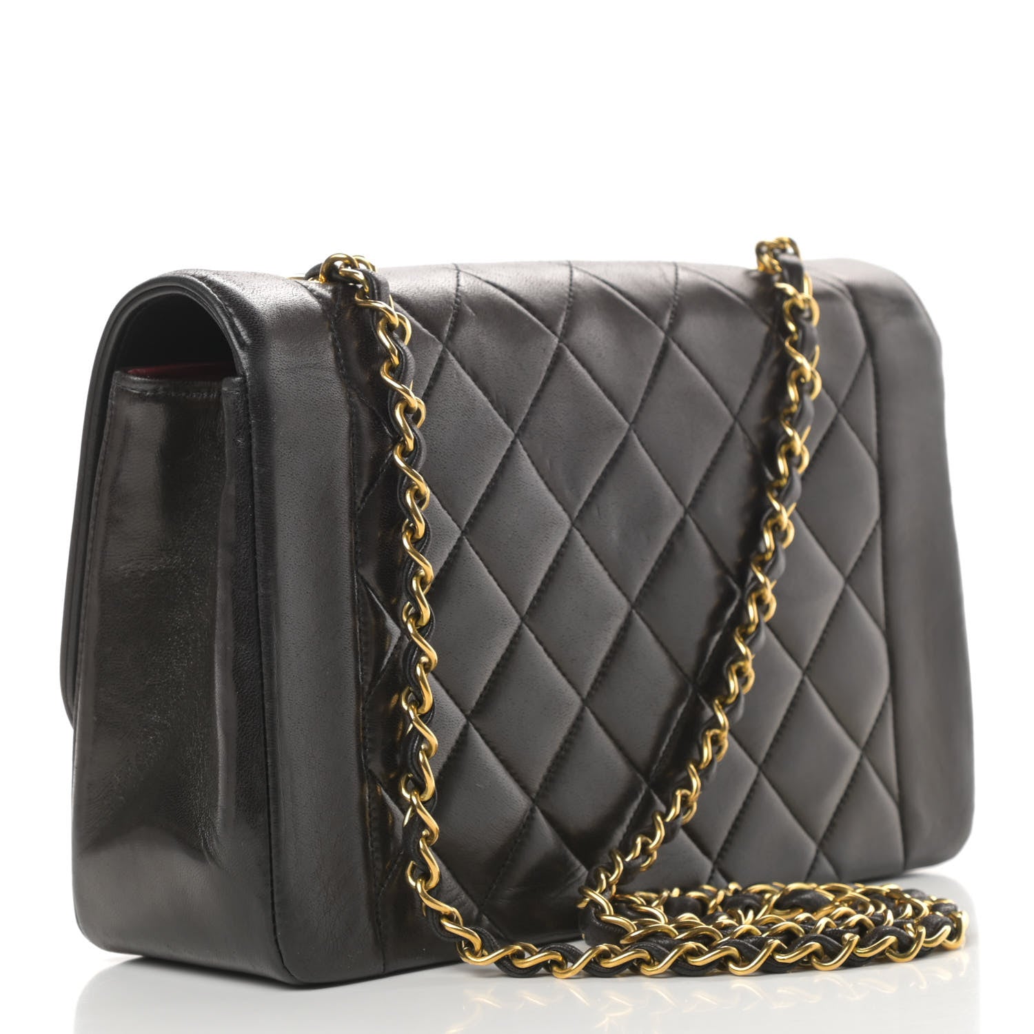 Chanel Lambskin Quilted Medium Single Flap Black 3 of 16