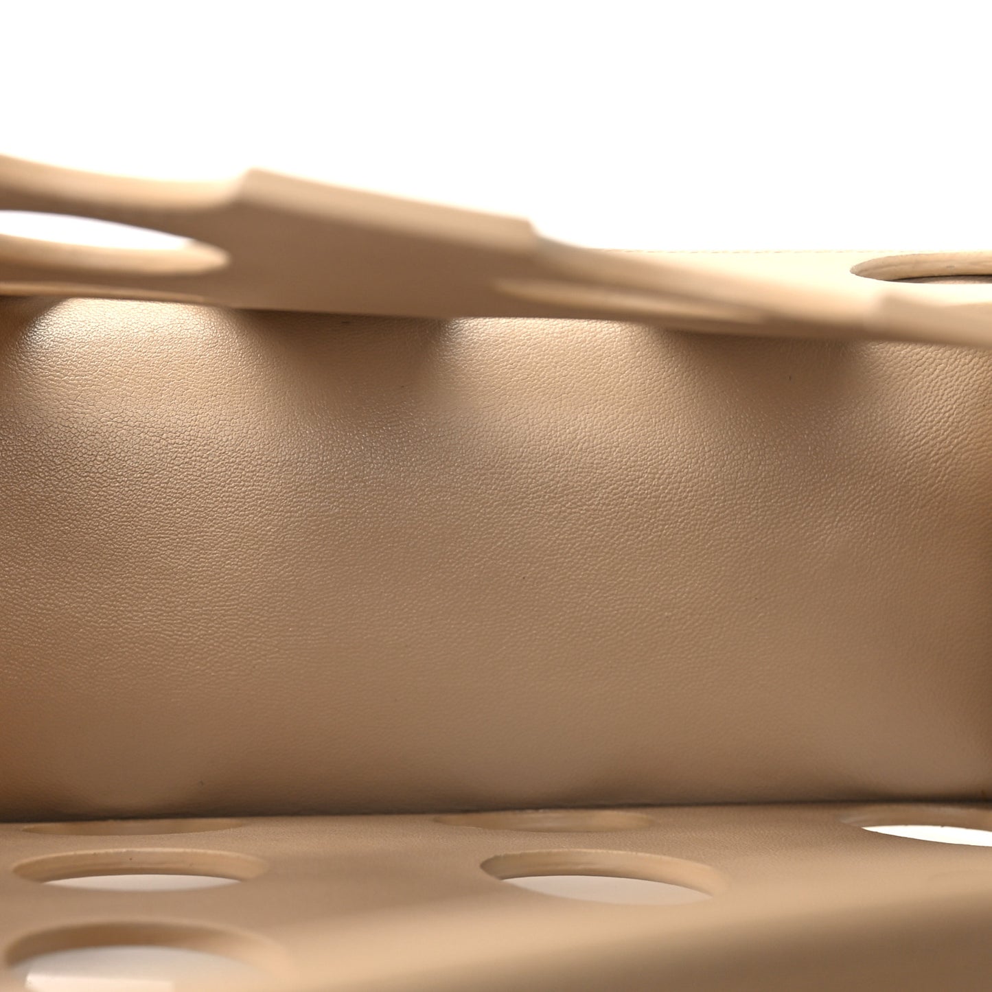 Calfskin Jitney 2.8 Porthole Top Handle Bag Beige