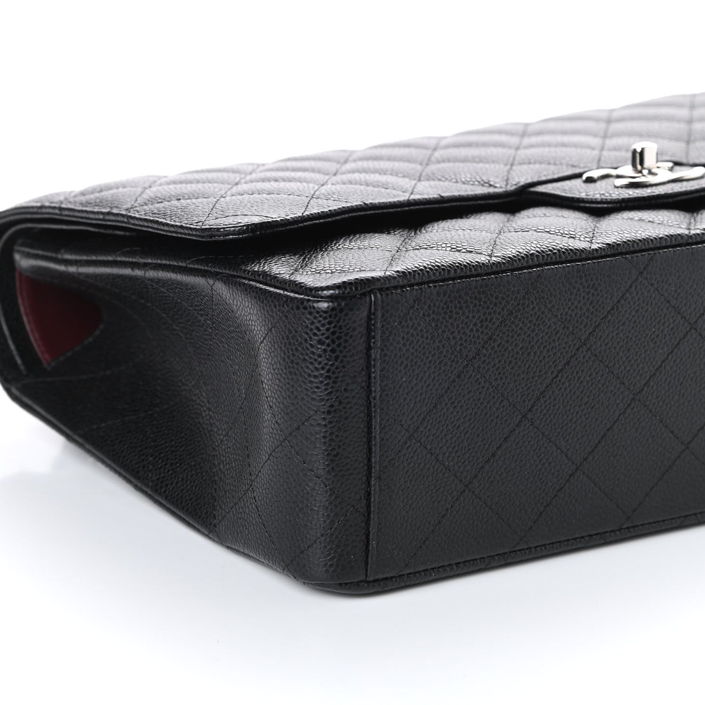 Caviar Quilted Maxi Double Flap Black